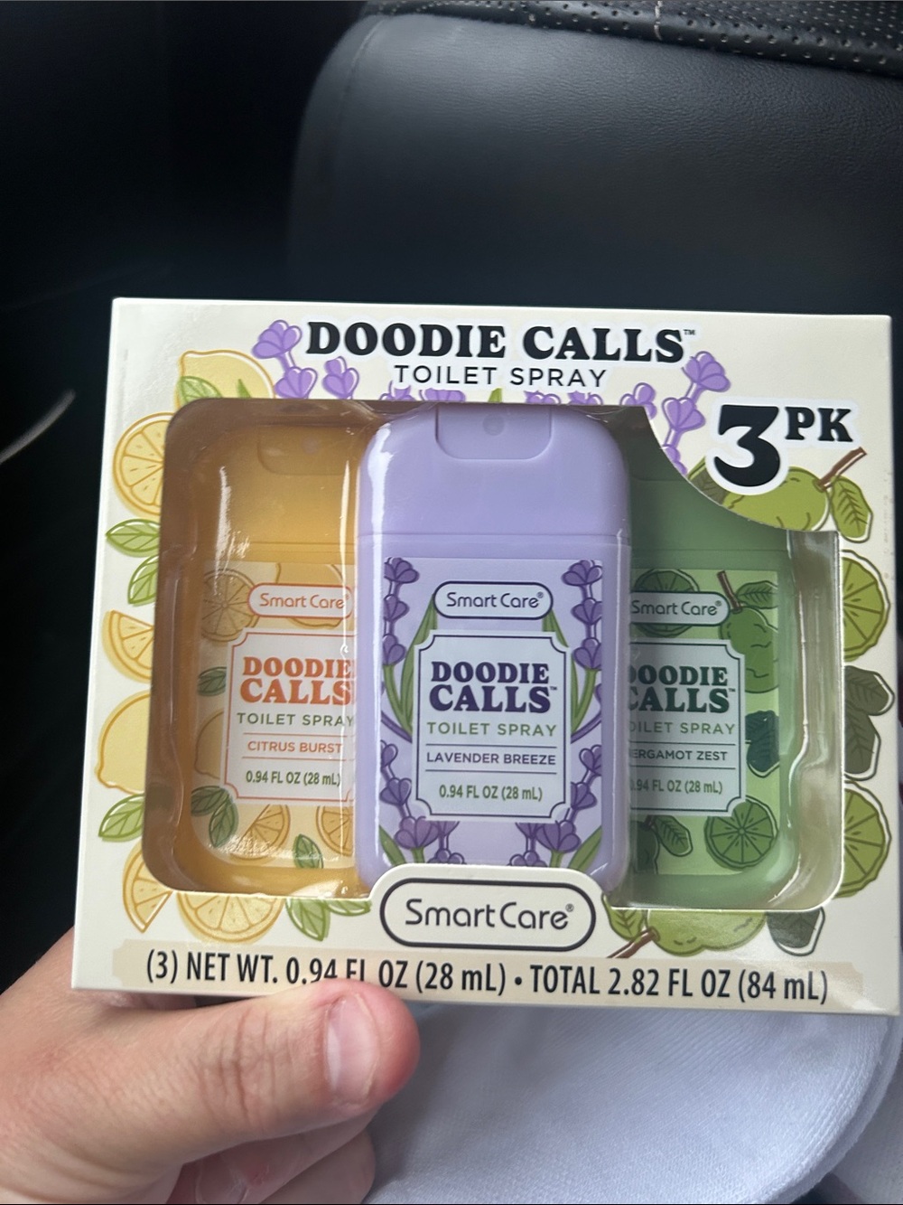 Doodie Calls Toilet Spray 3-Pack – Lavender, Citrus, Bergamot